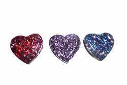 Heart Charm 10mm Blue  Red-
