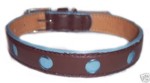 Brown w/ Metallic Blue Dots-