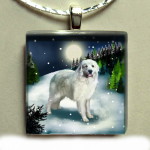 Great Pyrenees Glass Pendant-Pet lovers jewlery, Great pyrenees pendant, great pyrenees dog pendant, great pyrenees glass pendants, wholesale dog breed pendants.