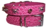 Hot Pink Croc Collars Sm-