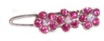 Hot Pink Flower Hair Clip-Hot Pink hair clips, snap clip hair clips, rhinestone dog hair clips, wholesale dog barettes, dog hair accessories