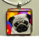 Pug Glass Pendant-
