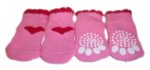 Pink Red Heart Socks-
