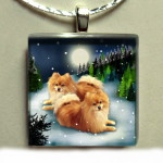 Pomeranian Glass Pendant-POMERANIAN glass tile pendant, pomeranian necklace, pet lovers jewlery, tan pomeranian glass pendants wholesale, high quality glass pendants dog breeds, dog breed glass pendants.
