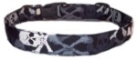 Baxter-Black Skull, Black skull crossbones dog collar, wholesale fabric collars, Gothic dog collars,punk rock puppy collars, all sizes dog collars