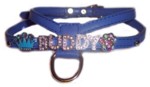Blue Harness XXS XS SMALL-blue dog harness + free leash, rhinestone puppy harness, xxs dog harnesses, wholesale blue dog harnesses, doggie bling harnesses