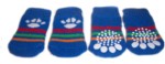 Blue Stripes w/ Paw Socks-
