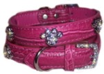Hot Pink Croc Rhinestone Paws Medium-