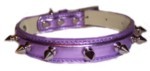 Metallic Purple Spike Collar Medium-