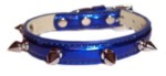 Metallic Blue Spiked Collar XS-