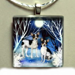 Rat Terrier Glass Pendant-Rat terrier glass pendants, pet lovers jewelry, wholesale rat terrier pendant, glass pendants dog breed.