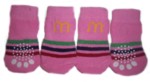 Pink w/ Stripes Socks-