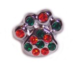 Christmas Paw Charm 10mm-