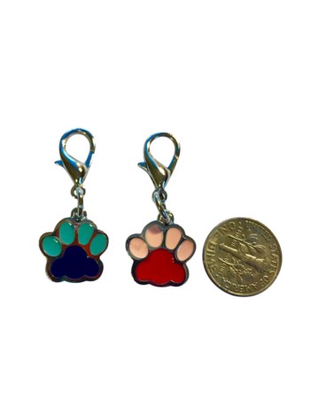 Enamel Paw Pendant