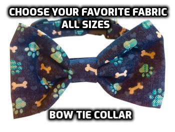 BOW TIE COLLAR (Choose Fabric & Size)
